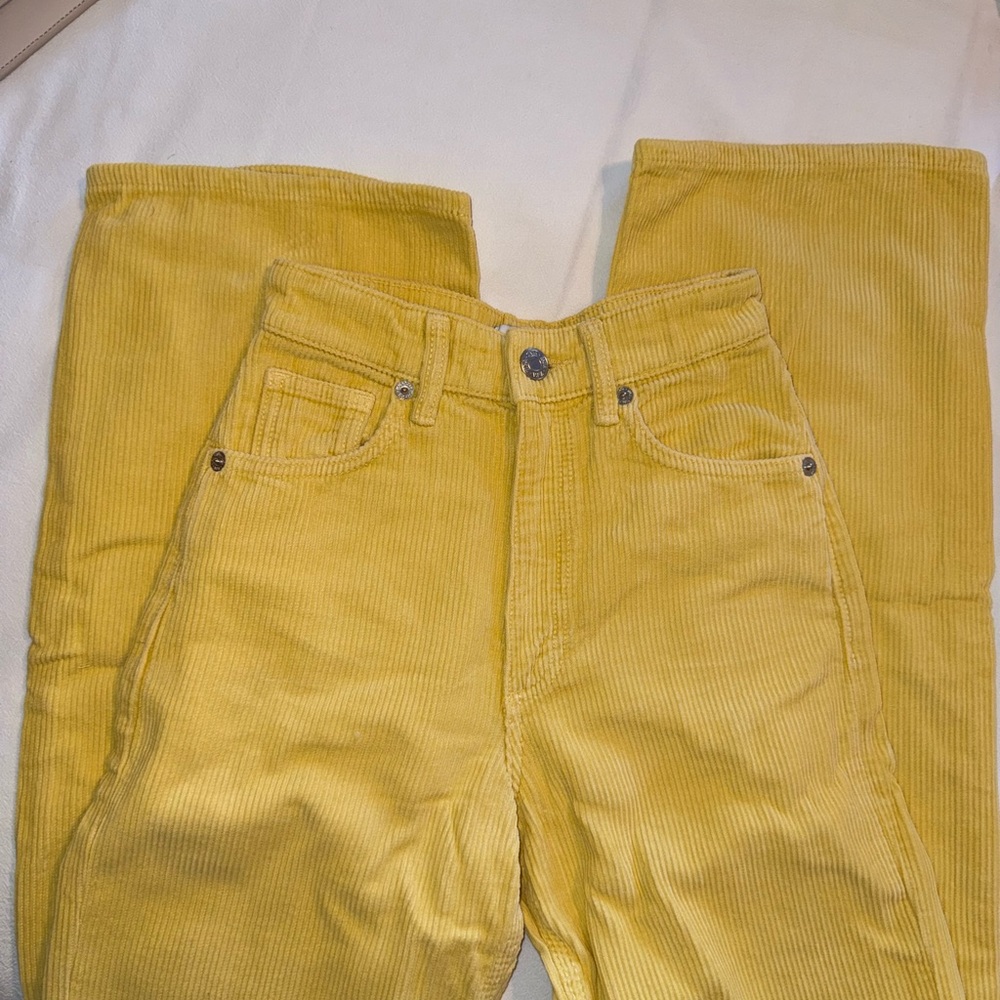 Zara Sunny Yellow Corduroy Trousers